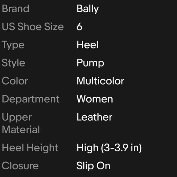 Bally Designer Leather Pumps High Heels Shoes 👠 Switzerland 6 - Picture 16 of 16